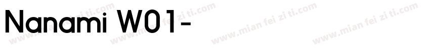 Nanami W01字体转换